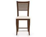 Canadel Upholstered Counter Stool 8229 in FT InsideOut® and 19 Cognac Washed and Fixed Base, front view