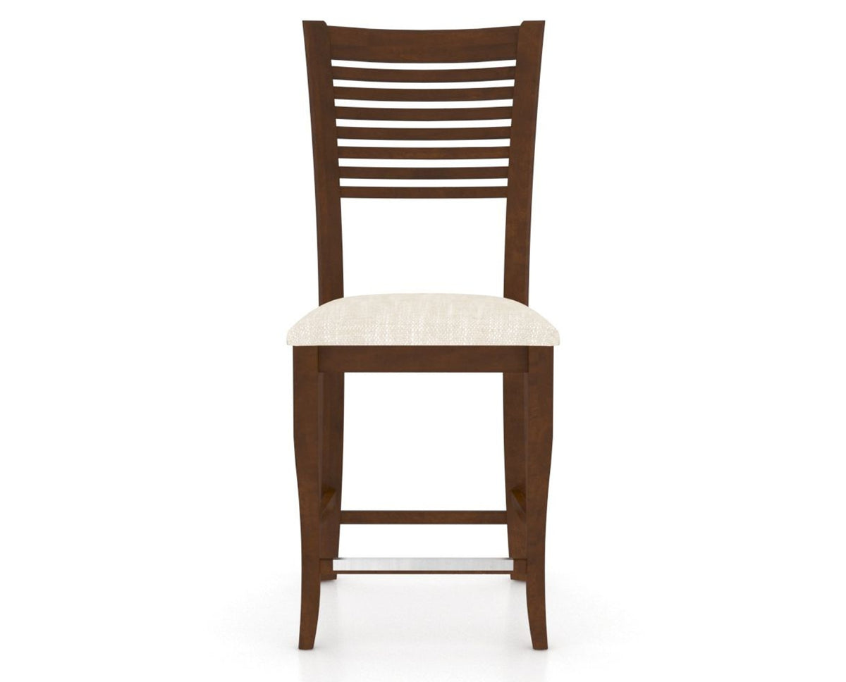 Canadel Upholstered Counter Stool 8229 in FT InsideOut® and 19 Cognac Washed and Fixed Base, front view