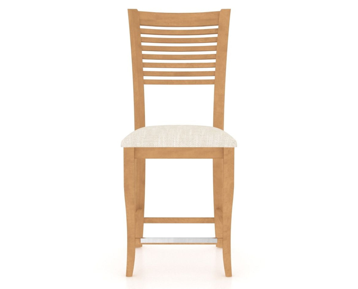 Canadel Upholstered Counter Stool 8229 in FT InsideOut® and 20 Caramel Washed and Fixed Base, front view