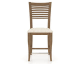 Canadel Upholstered Counter Stool 8229 in FT InsideOut® and 25 Pecan Washed and Fixed Base, front view