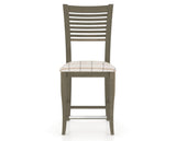 Canadel Upholstered Counter Stool 8229 in OZ Fabric and 08 Shadow and Fixed Base, front view