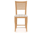Canadel Upholstered Counter Stool 8229 in OZ Fabric and 20 Caramel Washed and Fixed Base, front view