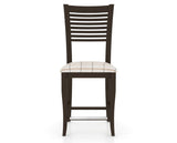 Canadel Upholstered Counter Stool 8229 in OZ Fabric and 59 Davy's Grey and Fixed Base, front view
