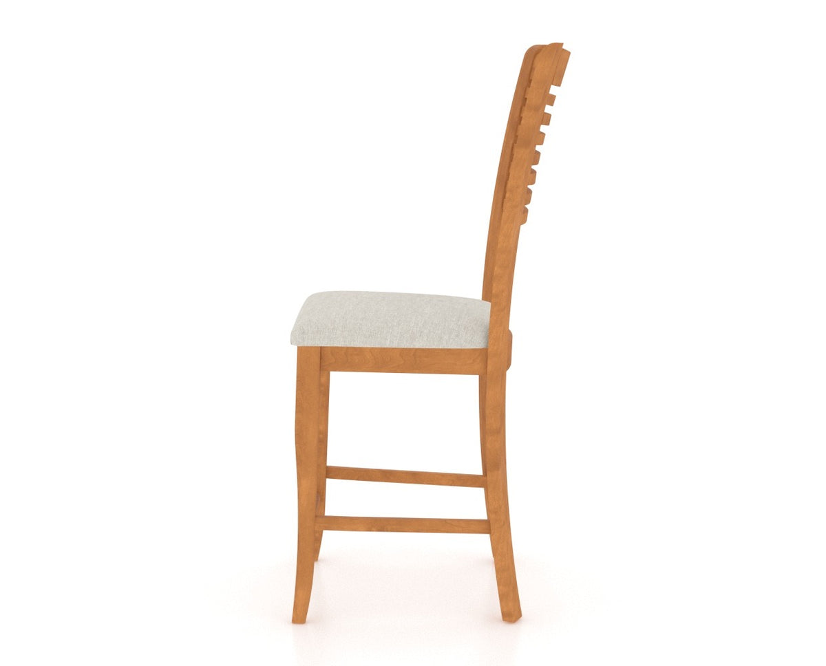 Canadel Upholstered Counter Stool 8229 in Fixed Base, side view