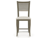Canadel Upholstered Counter Stool 8229 in TB Fabric and 08 Shadow and Fixed Base, front view