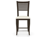 Canadel Upholstered Counter Stool 8229 in YJ Faux Leather and 59 Davy's Grey and Fixed Base, front view