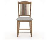 Canadel Champlain Upholstered Counter Stool 8232 in 7C Fabric and 03 Oak Washed and Fixed Base, front view