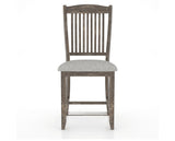 Canadel Champlain Upholstered Counter Stool 8232 in 7C Fabric and 08 Shadow and Fixed Base, front view