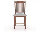 Canadel Champlain Upholstered Counter Stool 8232 in 7C Fabric and 33 Spice Washed and Fixed Base, front view