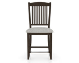 Canadel Upholstered Counter Stool 8232 in 7C Fabric and 59 Davy's Grey and Fixed Base, front view