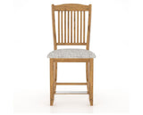 Canadel Champlain Upholstered Counter Stool 8232 in FP Crypton® and 01 Honey Washed and Fixed Base, front view