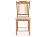 Canadel Upholstered Counter Stool 8232 in FP Crypton® and 01 Honey Washed and Fixed Base, front view
