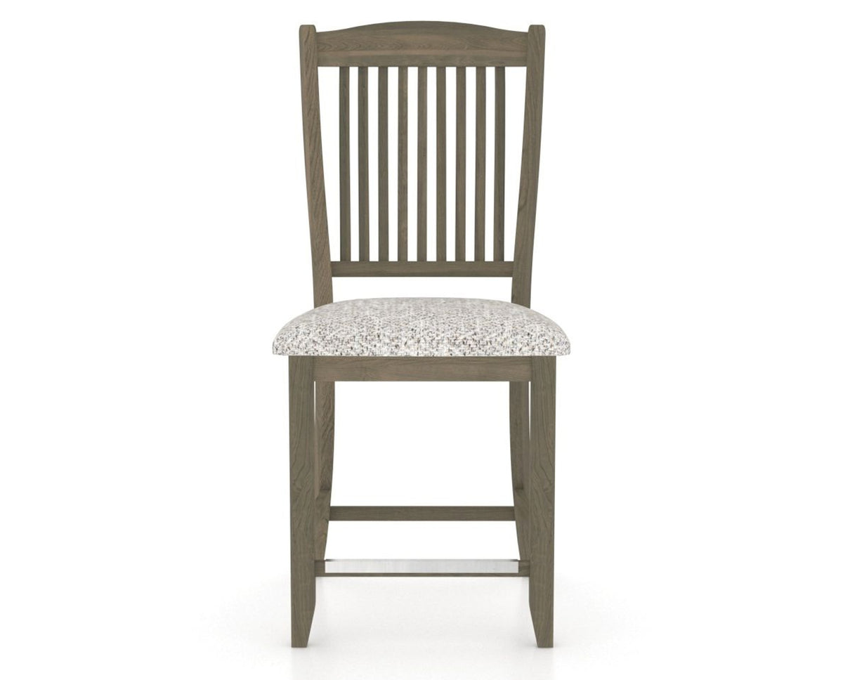 Canadel Upholstered Counter Stool 8232 in FP Crypton® and 08 Shadow and Fixed Base, front view