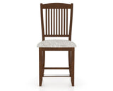 Canadel Upholstered Counter Stool 8232 in FP Crypton® and 19 Cognac Washed and Fixed Base, front view
