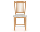 Canadel Upholstered Counter Stool 8232 in FP Crypton® and 20 Caramel Washed and Fixed Base, front view