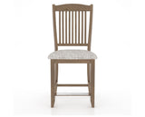 Canadel Champlain Upholstered Counter Stool 8232 in FP Crypton® and 25 Pecan Washed and Fixed Base, front view