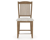 Canadel Upholstered Counter Stool 8232 in FP Crypton® and 25 Pecan Washed and Fixed Base, front view