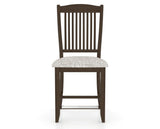 Canadel Upholstered Counter Stool 8232 in FP Crypton® and 29 Hazelnut Washed and Fixed Base, front view