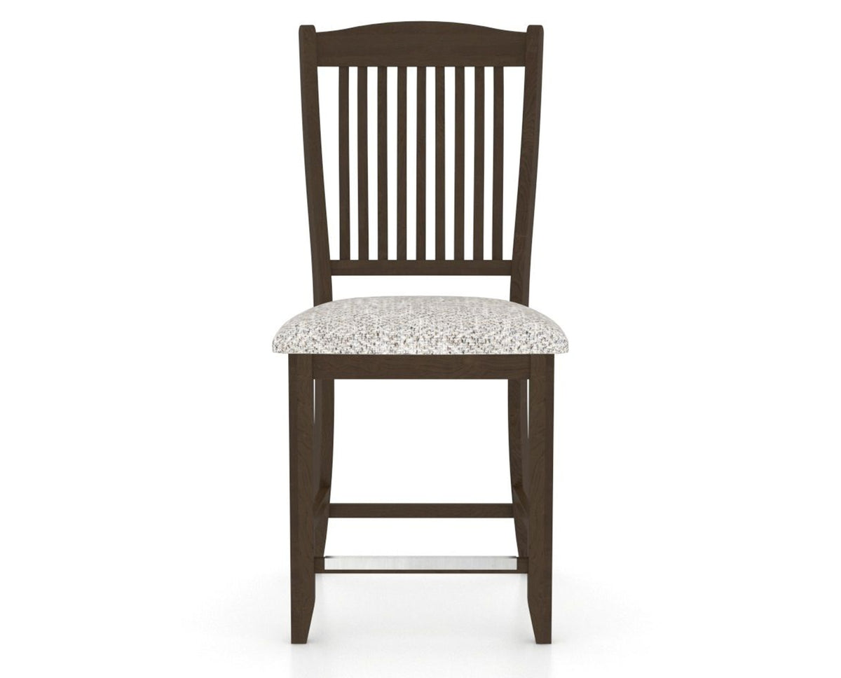 Canadel Upholstered Counter Stool 8232 in FP Crypton® and 29 Hazelnut Washed and Fixed Base, front view