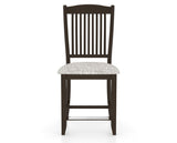 Canadel Upholstered Counter Stool 8232 in FP Crypton® and 59 Davy's Grey and Fixed Base, front view