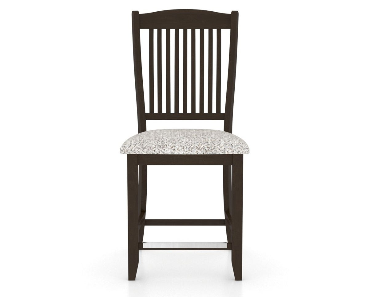 Canadel Upholstered Counter Stool 8232 in FP Crypton® and 59 Davy's Grey and Fixed Base, front view