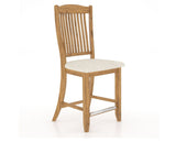 Canadel Champlain Upholstered Counter Stool 8232 in FT InsideOut® and 01 Honey Washed and Fixed Base, three-quarter view