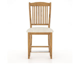 Canadel Champlain Upholstered Counter Stool 8232 in FT InsideOut® and 01 Honey Washed and Fixed Base, front view