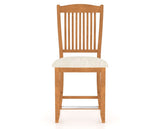 Canadel Upholstered Counter Stool 8232 in FT InsideOut® and 01 Honey Washed and Fixed Base, front view