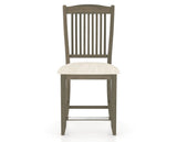 Canadel Upholstered Counter Stool 8232 in FT InsideOut® and 08 Shadow and Fixed Base, front view