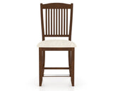 Canadel Upholstered Counter Stool 8232 in FT InsideOut® and 19 Cognac Washed and Fixed Base, front view