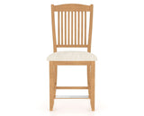 Canadel Upholstered Counter Stool 8232 in FT InsideOut® and 20 Caramel Washed and Fixed Base, front view
