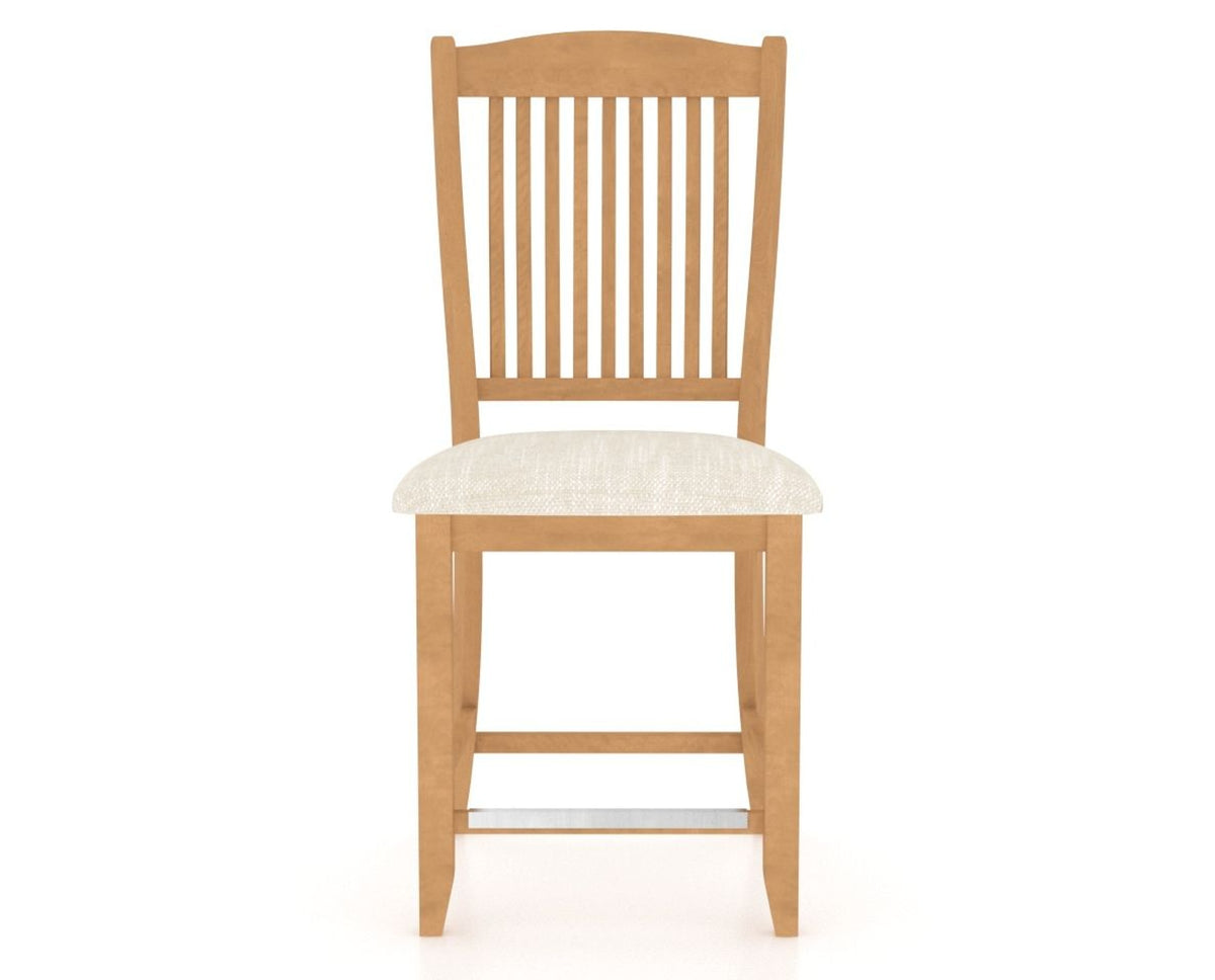 Canadel Upholstered Counter Stool 8232 in FT InsideOut® and 20 Caramel Washed and Fixed Base, front view