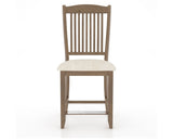 Canadel Champlain Upholstered Counter Stool 8232 in FT InsideOut® and 25 Pecan Washed and Fixed Base, front view