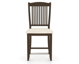 Canadel Upholstered Counter Stool 8232 in FT InsideOut® and 29 Hazelnut Washed and Fixed Base, front view