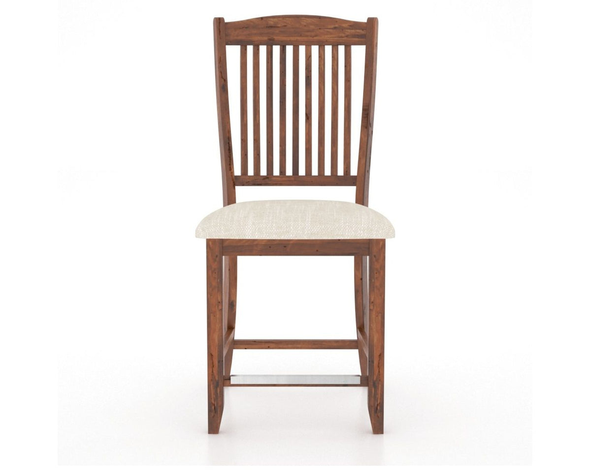 Canadel Champlain Upholstered Counter Stool 8232 in FT InsideOut® and 33 Spice Washed and Fixed Base, front view