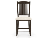 Canadel Upholstered Counter Stool 8232 in FT InsideOut® and 59 Davy's Grey and Fixed Base, front view