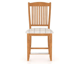 Canadel Upholstered Counter Stool 8232 in OZ Fabric and 01 Honey Washed and Fixed Base, front view