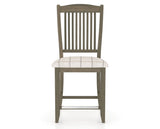 Canadel Upholstered Counter Stool 8232 in OZ Fabric and 08 Shadow and Fixed Base, front view