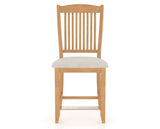 Canadel Upholstered Counter Stool 8232 in TB Fabric and 20 Caramel Washed and Fixed Base, front view