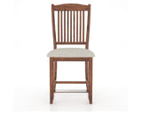 Canadel Champlain Upholstered Counter Stool 8232 in TB Fabric and 33 Spice Washed and Fixed Base, front view