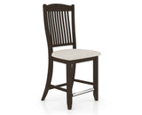 Canadel Upholstered Counter Stool 8232 in TB Fabric and 59 Davy's Grey and Fixed Base, three-quarter view