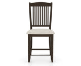 Canadel Upholstered Counter Stool 8232 in TB Fabric and 59 Davy's Grey and Fixed Base, front view