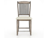 Canadel Champlain Upholstered Counter Stool 8232 in TW Fabric and 72 Heritage Nature and Fixed Base, front view