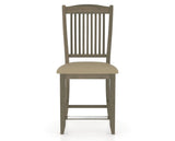 Canadel Upholstered Counter Stool 8232 in XY Faux Leather and 08 Shadow and Fixed Base, front view