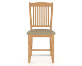 Canadel Upholstered Counter Stool 8232 in XY Faux Leather and 20 Caramel Washed and Fixed Base, front view
