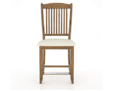 Canadel Champlain Upholstered Counter Stool 8232 in YJ Faux Leather and 03 Oak Washed and Fixed Base, front view