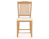 Canadel Upholstered Counter Stool 8232 in YJ Faux Leather and 20 Caramel Washed and Fixed Base, front view