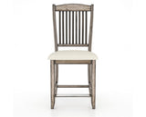Canadel Champlain Upholstered Counter Stool 8232 in YJ Faux Leather and 72 Heritage Nature and Fixed Base, front view