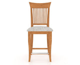 Canadel Upholstered Counter Stool 8270 in FP Crypton® and 01 Honey Washed and Fixed Base, front view