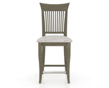 Canadel Upholstered Counter Stool 8270 in FP Crypton® and 08 Shadow and Fixed Base, front view